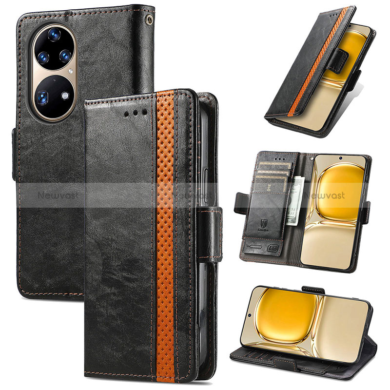 Leather Case Stands Flip Cover Holder S02D for Huawei P50e