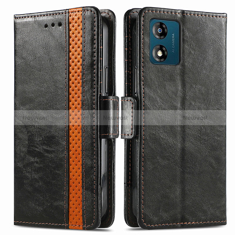 Leather Case Stands Flip Cover Holder S02D for Motorola Moto E13