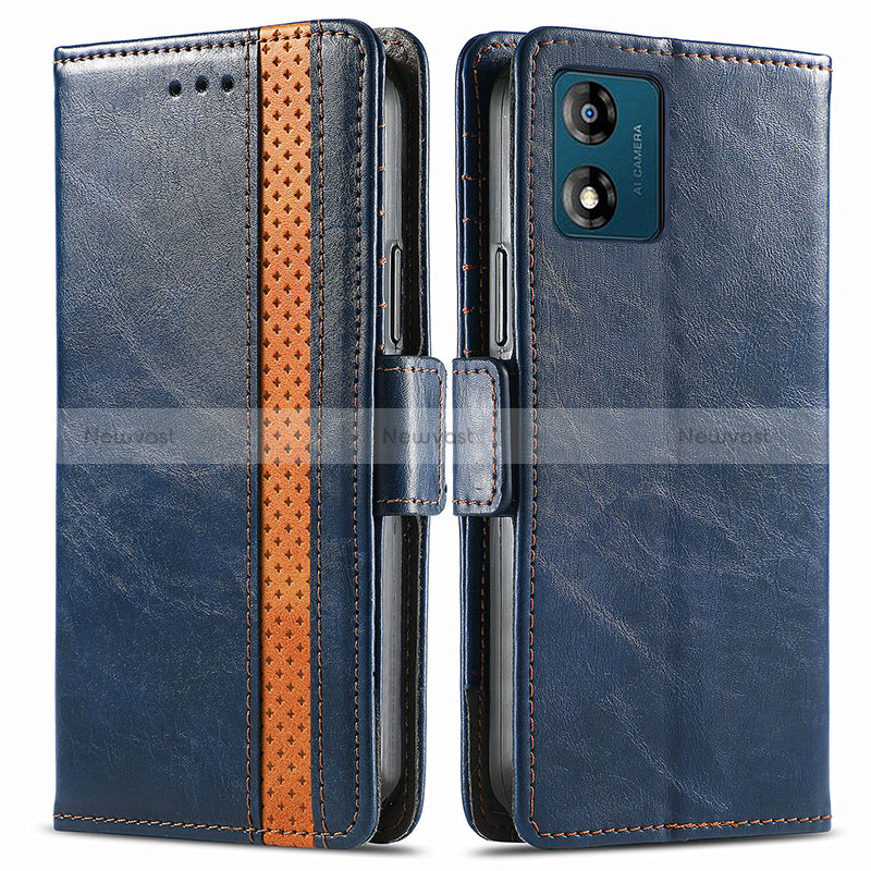 Leather Case Stands Flip Cover Holder S02D for Motorola Moto E13