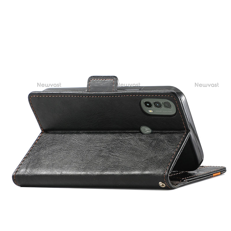 Leather Case Stands Flip Cover Holder S02D for Motorola Moto E20