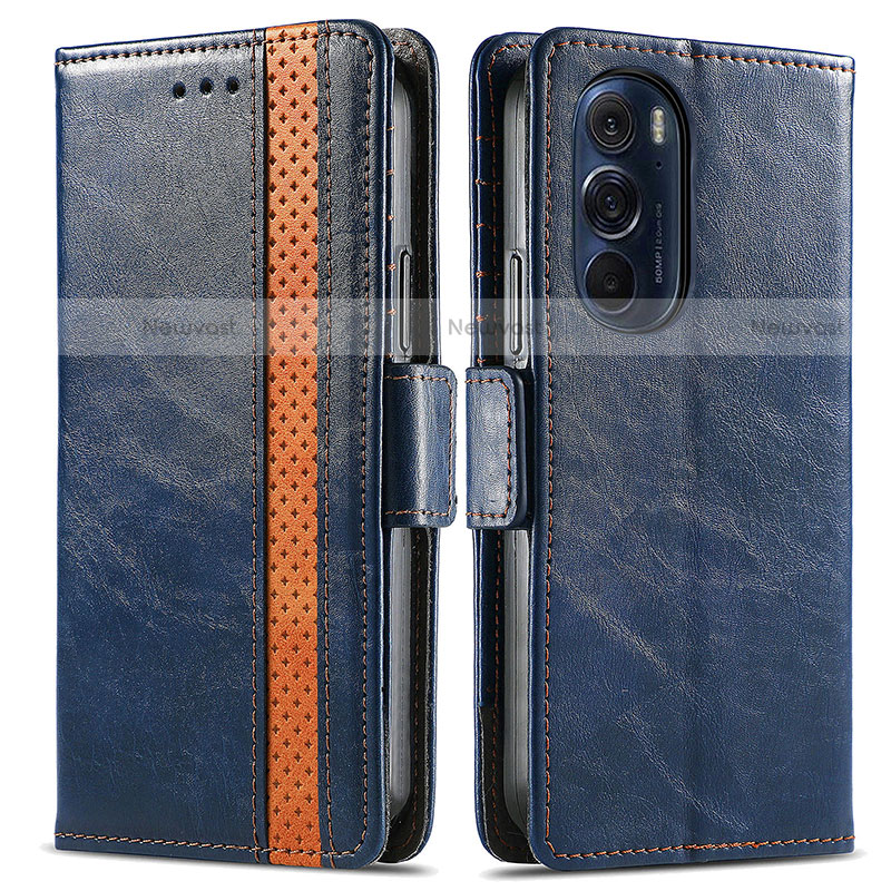 Leather Case Stands Flip Cover Holder S02D for Motorola Moto Edge 30 Pro 5G