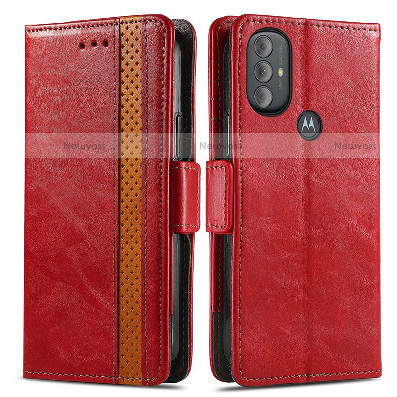 Leather Case Stands Flip Cover Holder S02D for Motorola Moto G Play (2023)