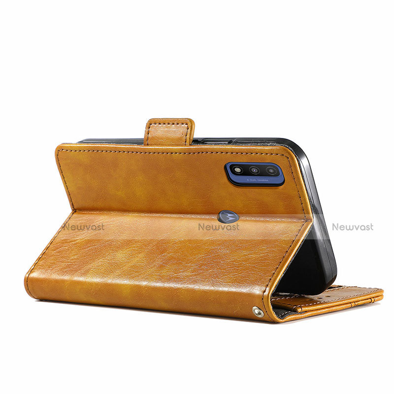 Leather Case Stands Flip Cover Holder S02D for Motorola Moto G Pure