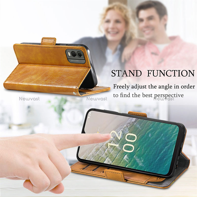 Leather Case Stands Flip Cover Holder S02D for Nokia C210