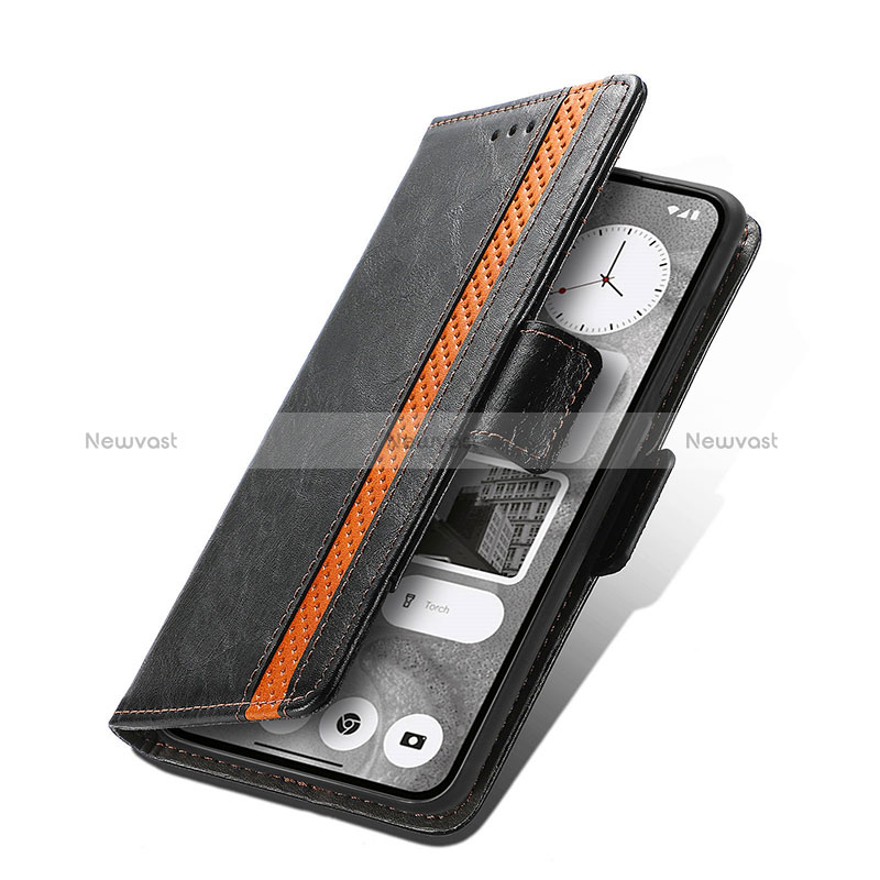 Leather Case Stands Flip Cover Holder S02D for Nothing Phone 2