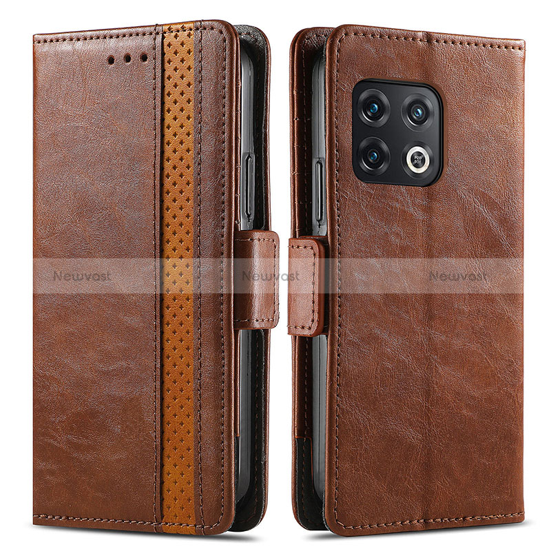 Leather Case Stands Flip Cover Holder S02D for OnePlus 10 Pro 5G