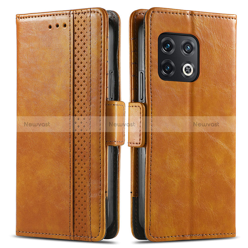 Leather Case Stands Flip Cover Holder S02D for OnePlus 10 Pro 5G