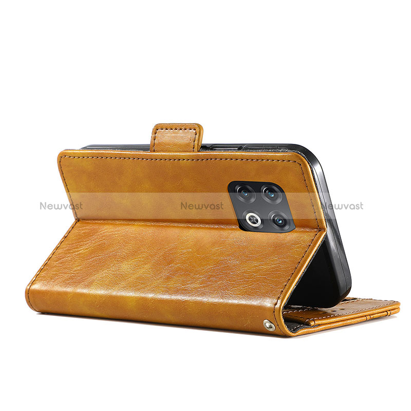 Leather Case Stands Flip Cover Holder S02D for OnePlus 10 Pro 5G