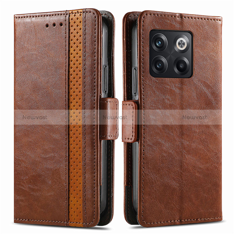 Leather Case Stands Flip Cover Holder S02D for OnePlus 10T 5G