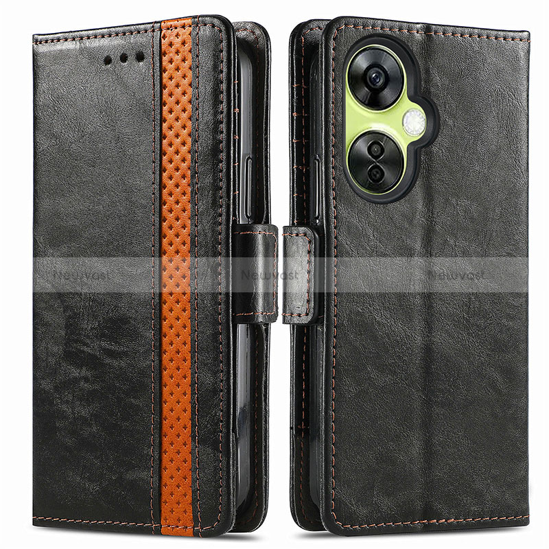 Leather Case Stands Flip Cover Holder S02D for OnePlus Nord CE 3 5G