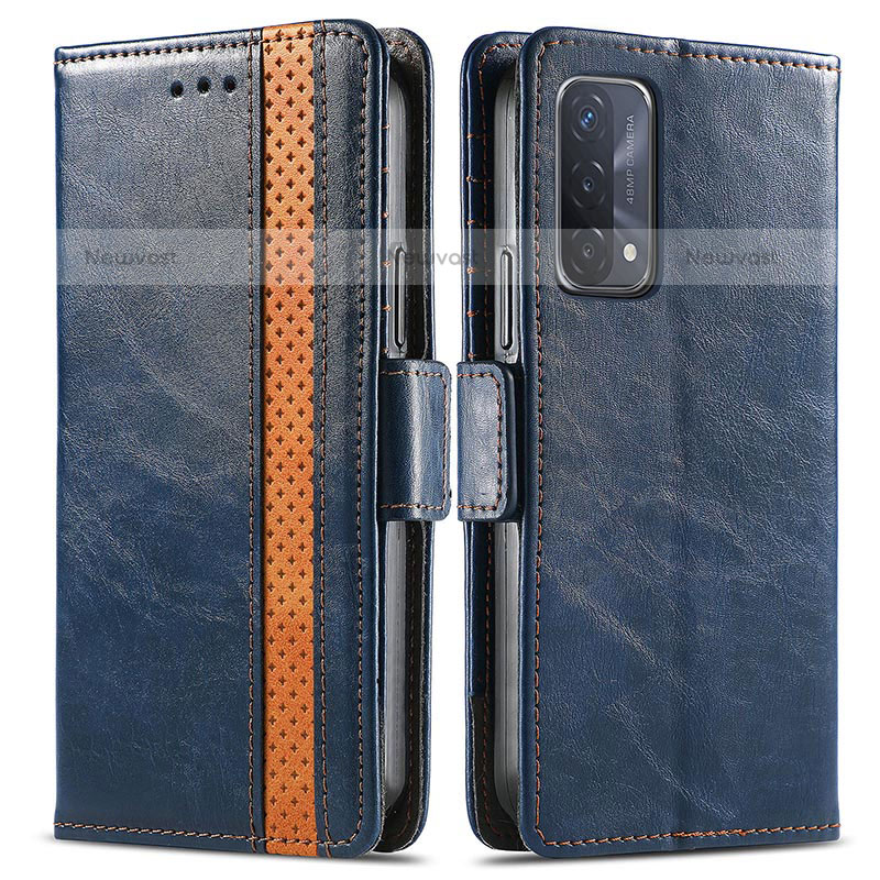 Leather Case Stands Flip Cover Holder S02D for OnePlus Nord N200 5G