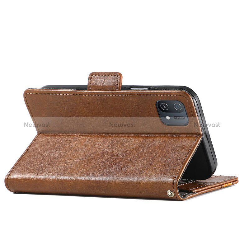 Leather Case Stands Flip Cover Holder S02D for Oppo A16e