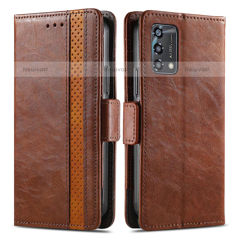 Leather Case Stands Flip Cover Holder S02D for Oppo A74 4G