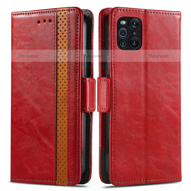 Leather Case Stands Flip Cover Holder S02D for Oppo Find X3 Pro 5G