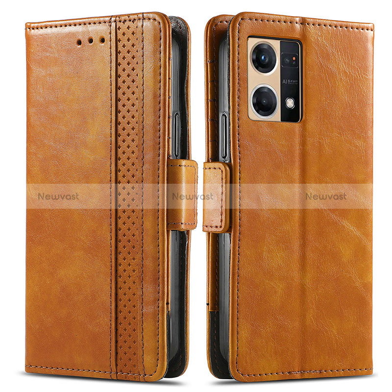 Leather Case Stands Flip Cover Holder S02D for Oppo Reno8 4G