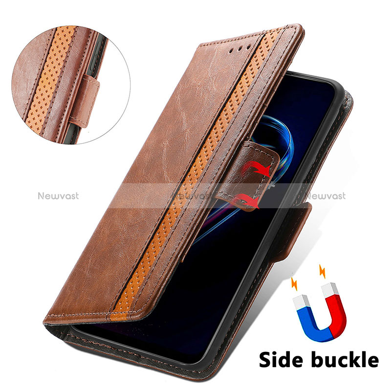 Leather Case Stands Flip Cover Holder S02D for Realme 9 4G