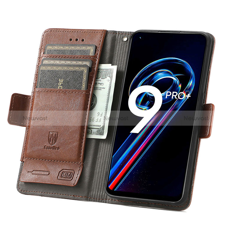 Leather Case Stands Flip Cover Holder S02D for Realme 9 4G