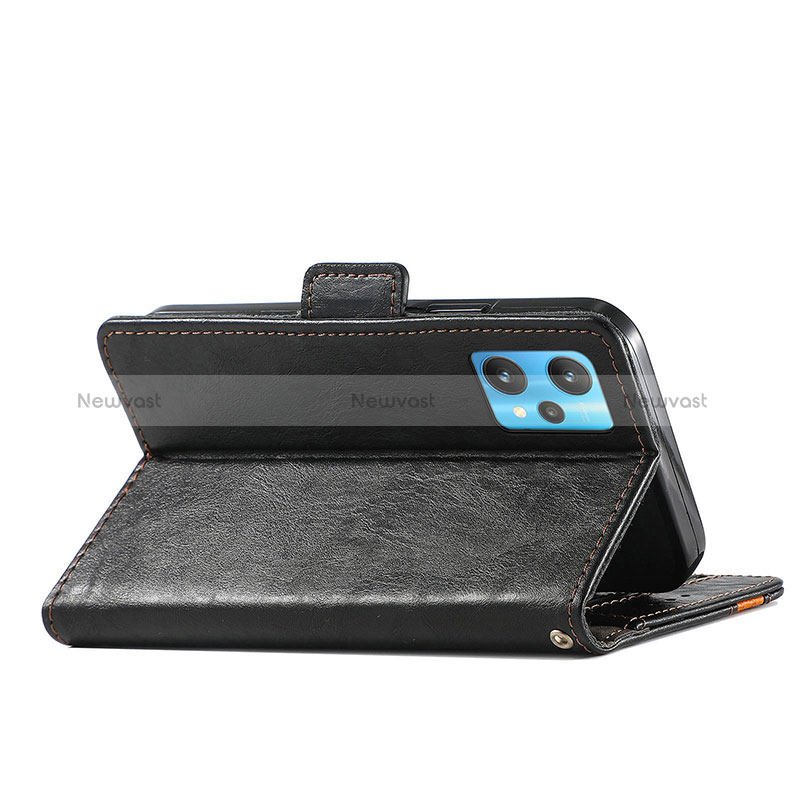 Leather Case Stands Flip Cover Holder S02D for Realme 9 5G