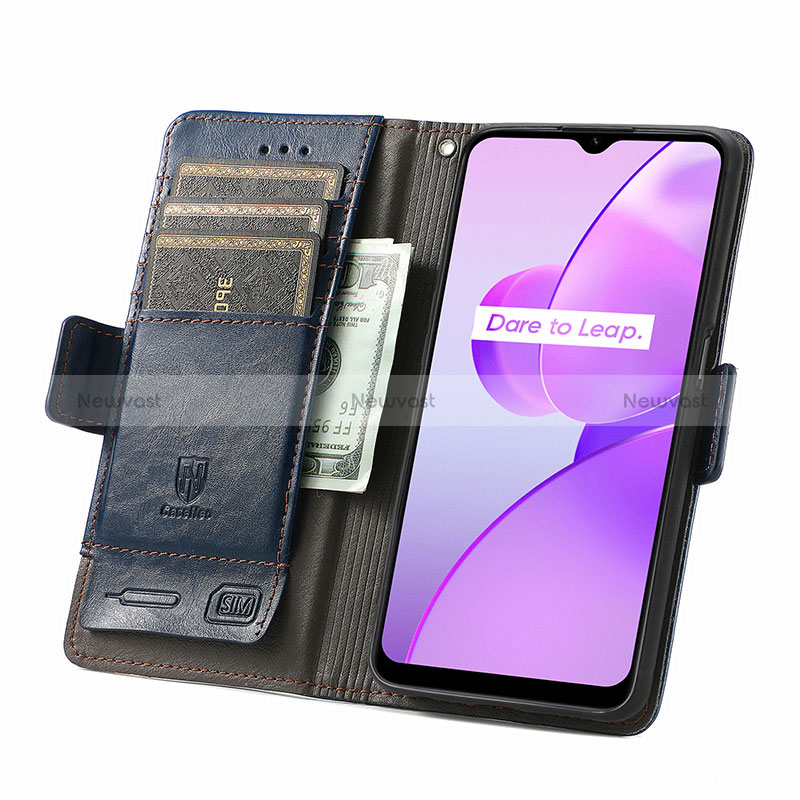 Leather Case Stands Flip Cover Holder S02D for Realme C31