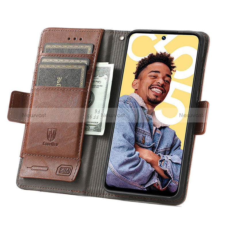 Leather Case Stands Flip Cover Holder S02D for Realme C55