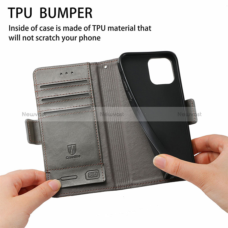 Leather Case Stands Flip Cover Holder S02D for Realme GT Master 5G