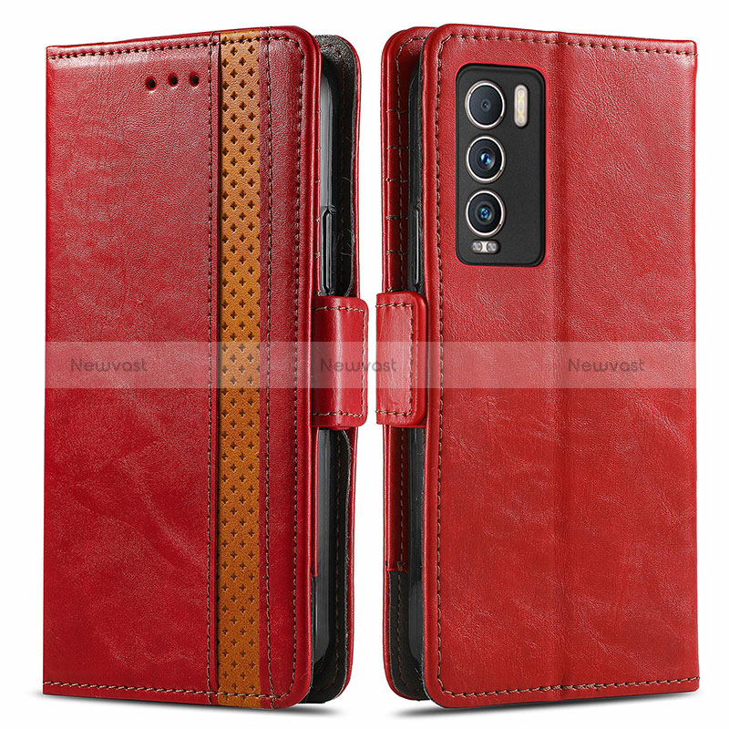 Leather Case Stands Flip Cover Holder S02D for Realme GT Master Explorer 5G Red