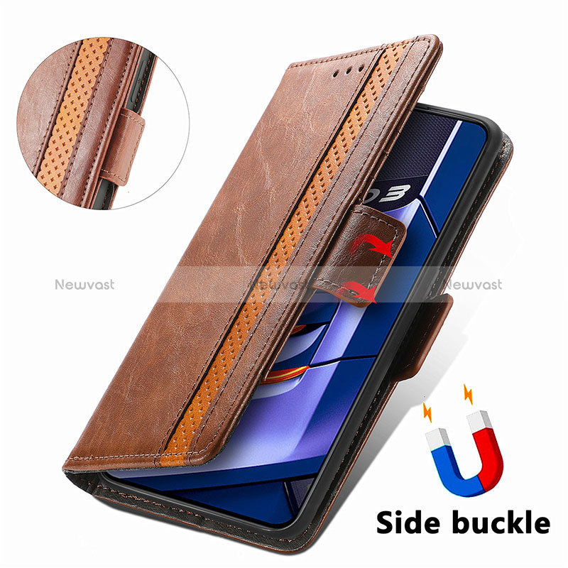 Leather Case Stands Flip Cover Holder S02D for Realme GT Neo3 5G