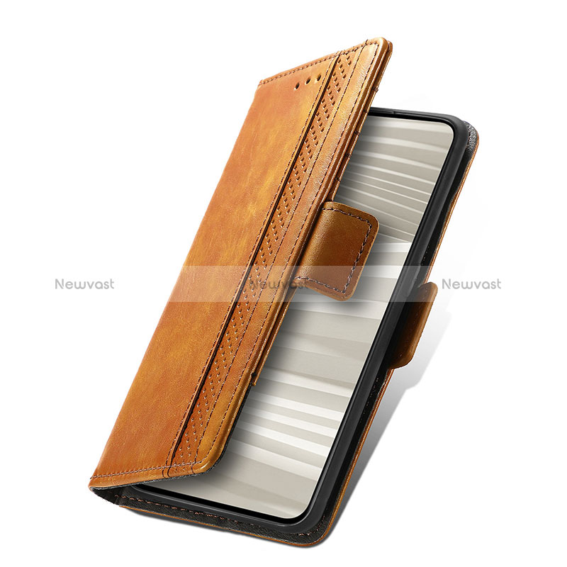 Leather Case Stands Flip Cover Holder S02D for Realme GT2 Pro 5G