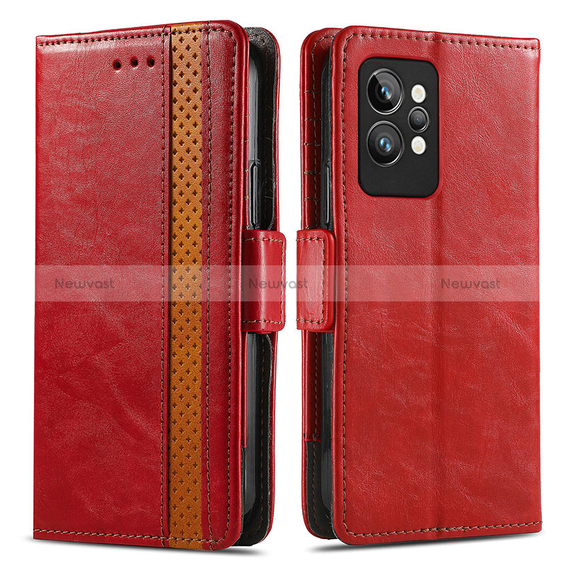 Leather Case Stands Flip Cover Holder S02D for Realme GT2 Pro 5G