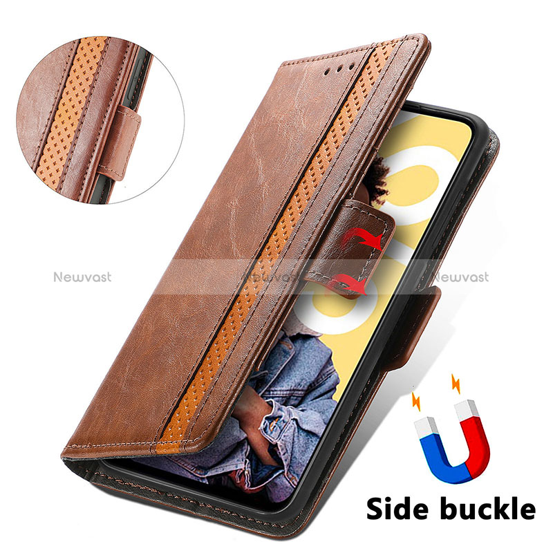 Leather Case Stands Flip Cover Holder S02D for Realme Narzo N55