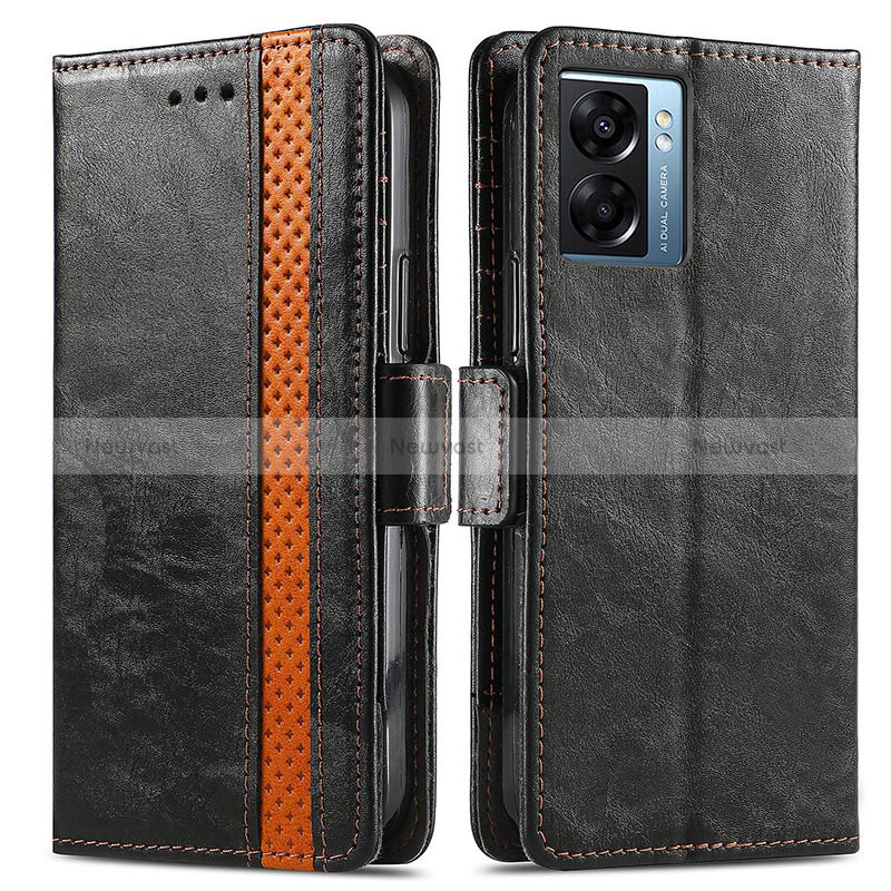 Leather Case Stands Flip Cover Holder S02D for Realme Q5i 5G