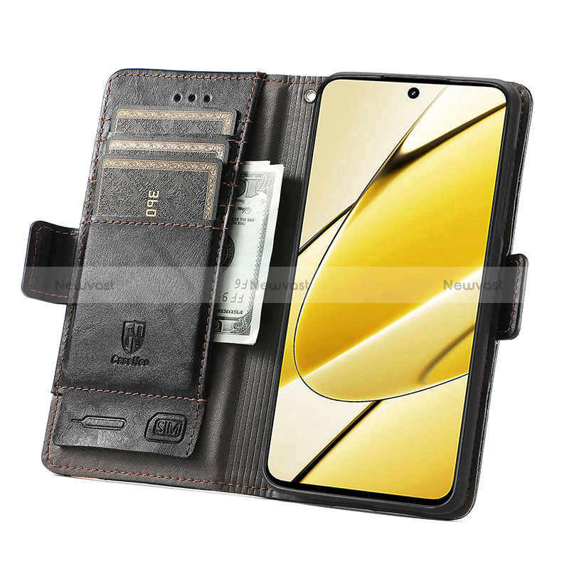 Leather Case Stands Flip Cover Holder S02D for Realme V50 5G