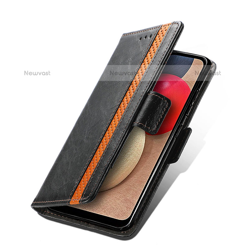 Leather Case Stands Flip Cover Holder S02D for Samsung Galaxy A02s