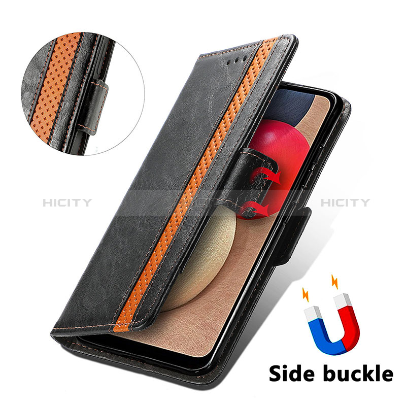 Leather Case Stands Flip Cover Holder S02D for Samsung Galaxy A03s