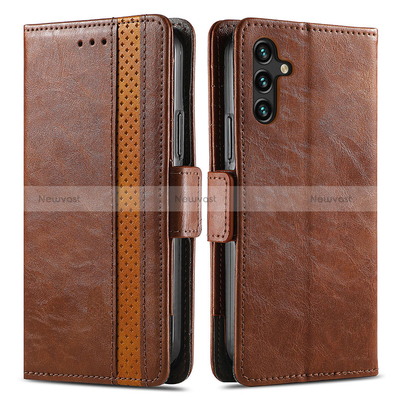 Leather Case Stands Flip Cover Holder S02D for Samsung Galaxy A04s