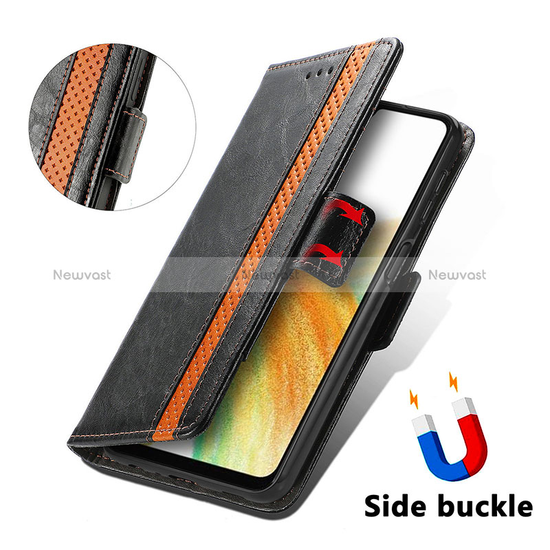 Leather Case Stands Flip Cover Holder S02D for Samsung Galaxy A13 4G