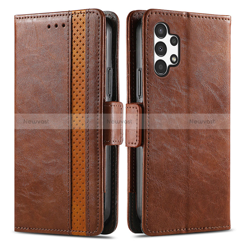 Leather Case Stands Flip Cover Holder S02D for Samsung Galaxy A13 4G