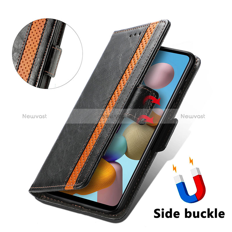 Leather Case Stands Flip Cover Holder S02D for Samsung Galaxy A21s