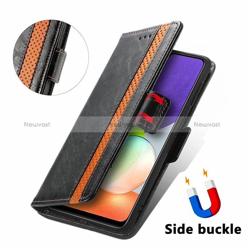 Leather Case Stands Flip Cover Holder S02D for Samsung Galaxy A22 4G