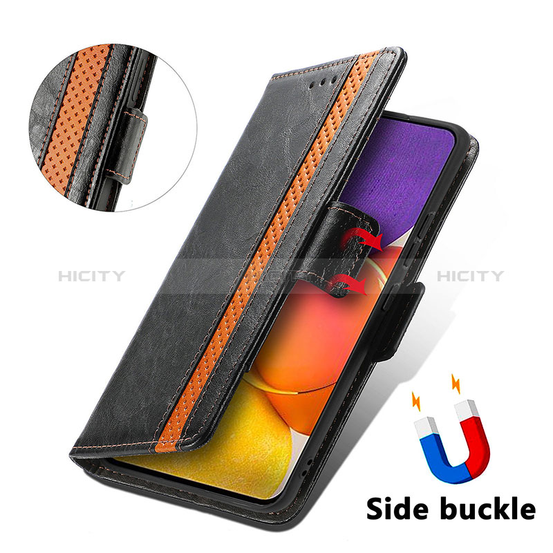 Leather Case Stands Flip Cover Holder S02D for Samsung Galaxy A24 4G