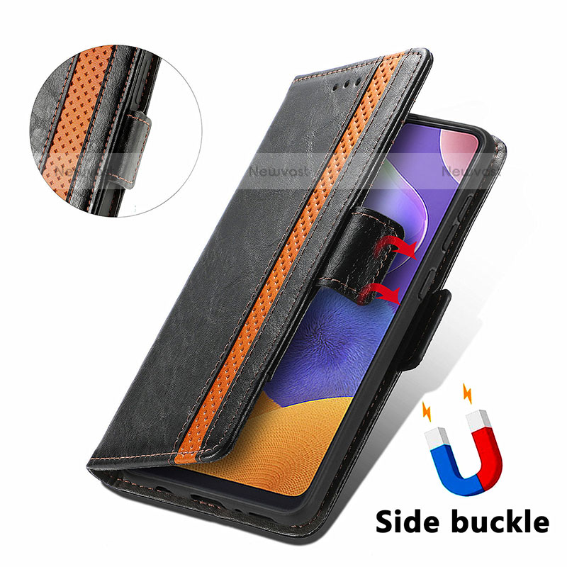 Leather Case Stands Flip Cover Holder S02D for Samsung Galaxy A31