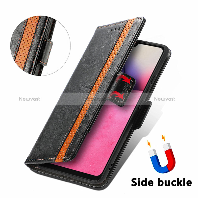 Leather Case Stands Flip Cover Holder S02D for Samsung Galaxy A33 5G