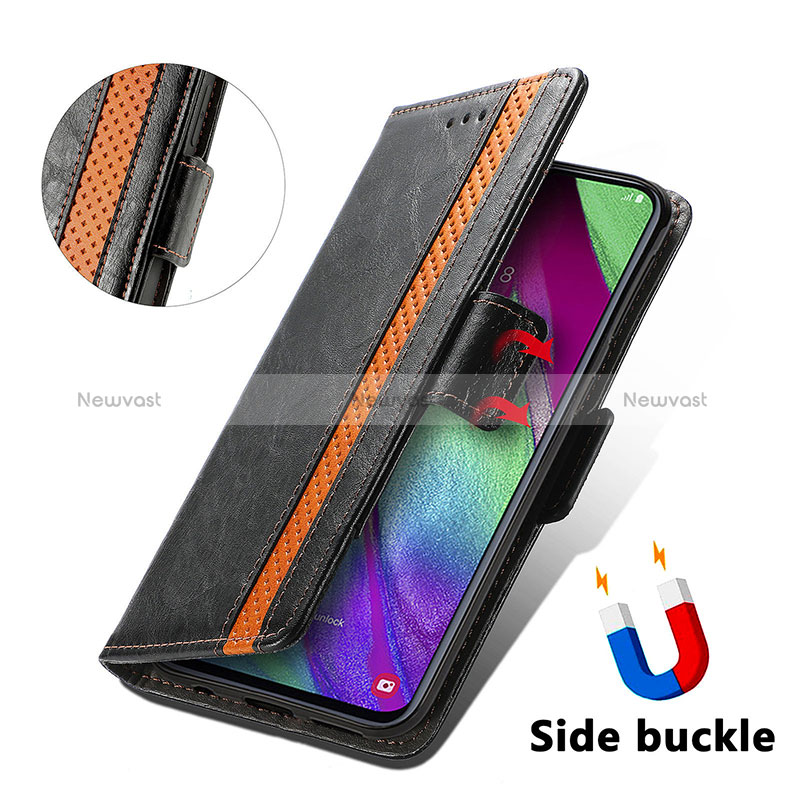 Leather Case Stands Flip Cover Holder S02D for Samsung Galaxy A40