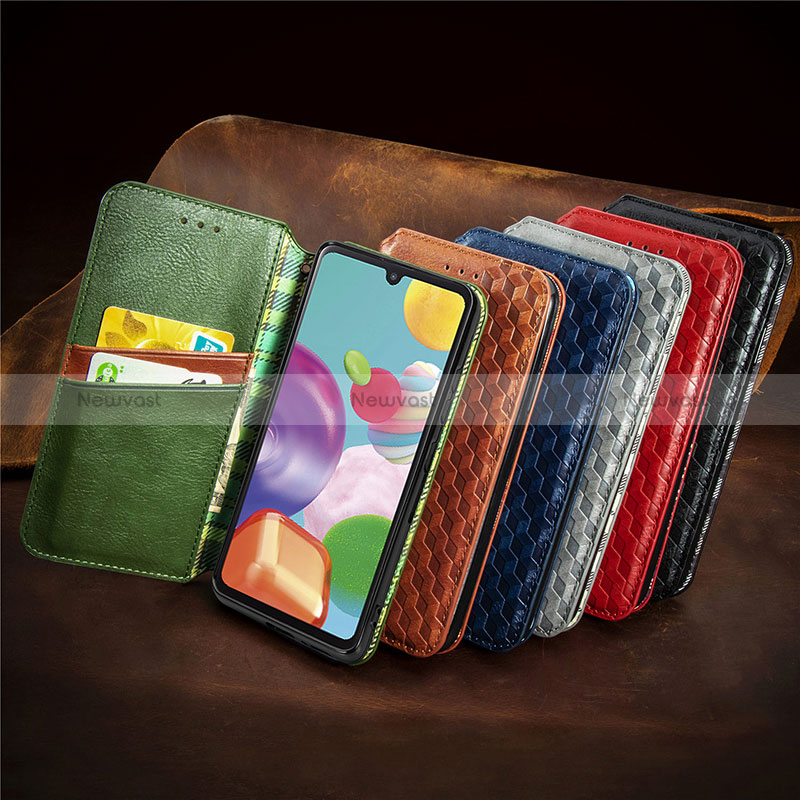 Leather Case Stands Flip Cover Holder S02D for Samsung Galaxy A41 SC-41A