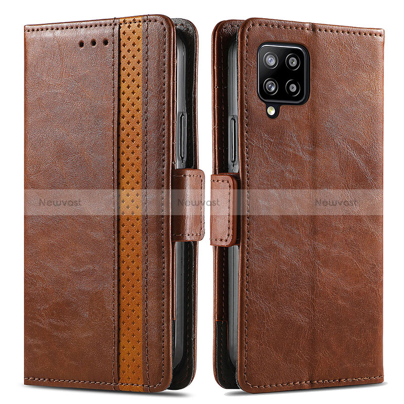 Leather Case Stands Flip Cover Holder S02D for Samsung Galaxy A42 5G