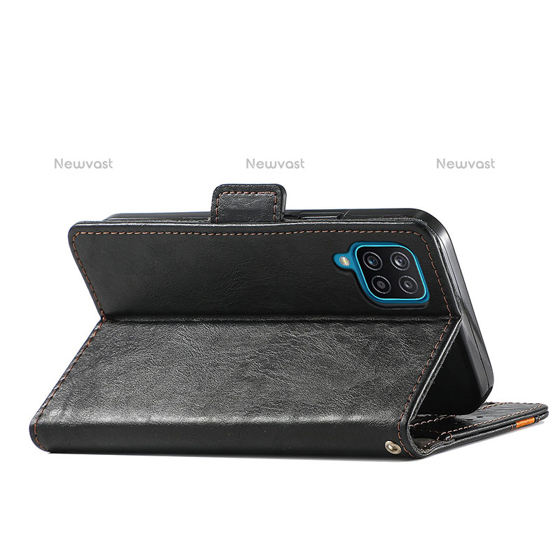 Leather Case Stands Flip Cover Holder S02D for Samsung Galaxy F12