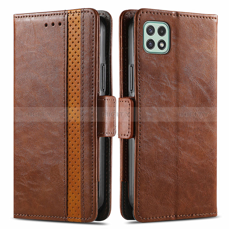 Leather Case Stands Flip Cover Holder S02D for Samsung Galaxy F42 5G