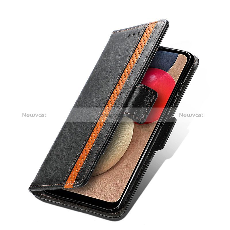 Leather Case Stands Flip Cover Holder S02D for Samsung Galaxy M02s