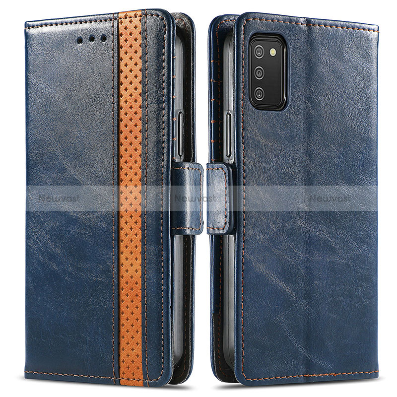 Leather Case Stands Flip Cover Holder S02D for Samsung Galaxy M02s