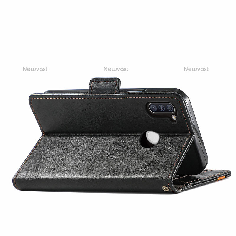 Leather Case Stands Flip Cover Holder S02D for Samsung Galaxy M11